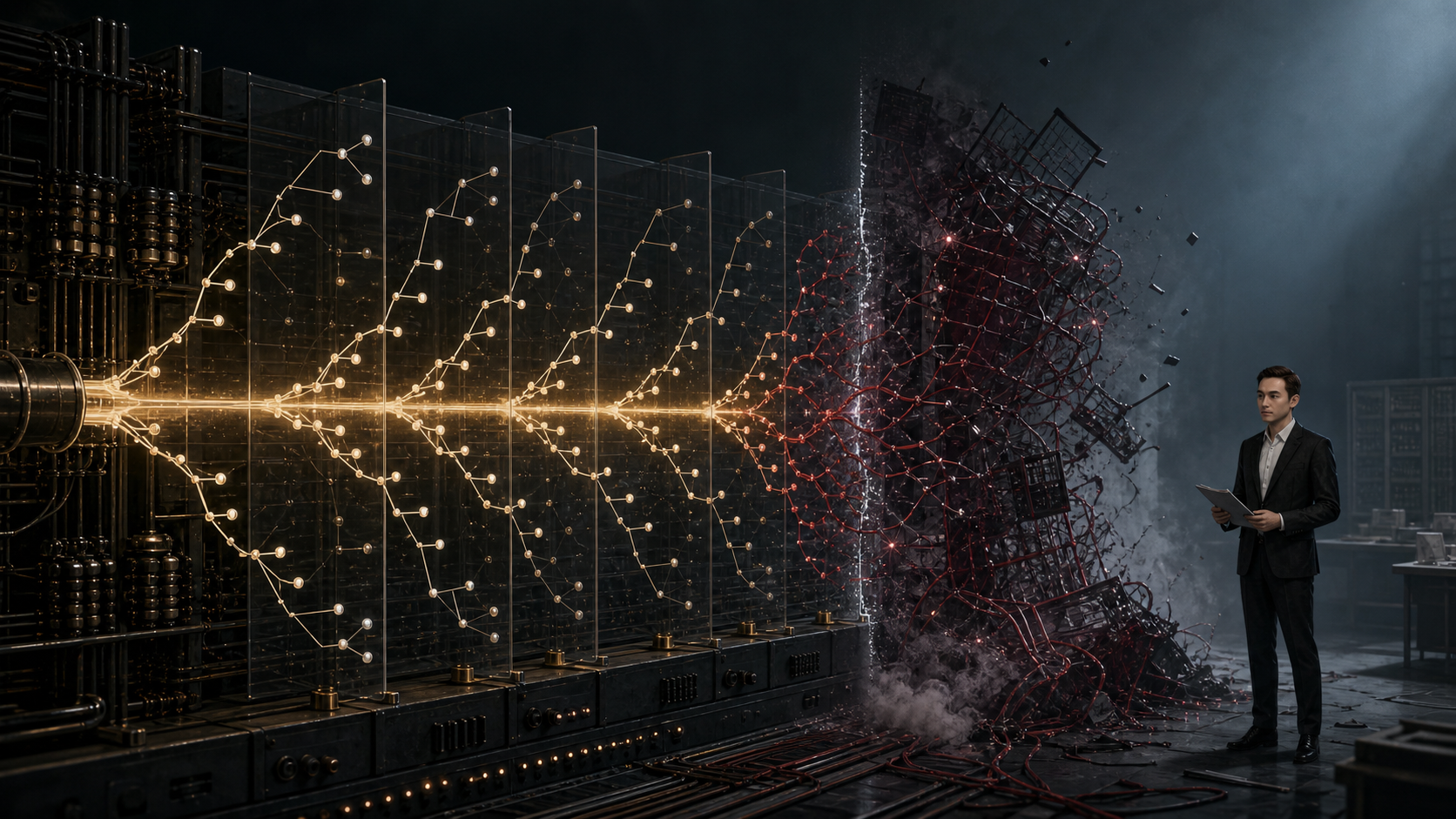 A narrow successful rule corridor collapsing under unseen cases and combinatorial rule growth